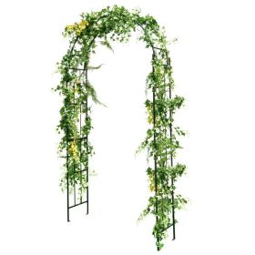 7.5 Feet Metal Garden Arch for Climbing Plants and Outdoor Garden Decor
