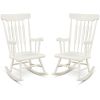 Rocking Chair with Solid Wooden Frame for Garden and Patio