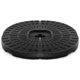 4 Pieces Round Cantilever Umbrella Base with Carry Handles for Garden
