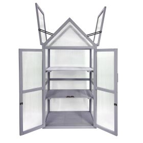Mini Greenhouse Kit - Outdoor Small Green House, Wood, Plant Stand for Indoor Garden & Patio Balcony Apartments Porch Terrace Outsid Accessories, UV-R