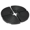 Outsunny HDPE Material Patio Umbrella Base Weights Sand Filled up to 150 Lb. for Any Offset Umbrella Base | 4-Piece, Water or Sand Filled, All-Weather