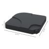 Outsunny 4 Pieces Cantilever Patio Umbrella Base Stand, Outdoor Offset Umbrella Weight Plates, 158 lb Capacity Sand or 60 Liter Capacity Water, Black