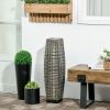 Outsunny Solar Floor Lamp, Outdoor Garden Lantern Pathway Light & Decorative Driveway Lighting with Auto On/Off LED Lights for Porch, Yard, Lawn, Cour