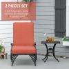 Aluminum Adjustable Chaise Lounge Chair, Folding 4-Position Patio Recliner, Wheels, Armrests, Side Table, Cushion for Poolside, Backyard, Deck, Porch