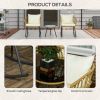 Outsunny 3 Piece Bistro Set with Cushions, Outdoor PE Rattan Wicker Patio Rocking Chair with 2 Porch Rocker Chairs, Glass Top Coffee Table Patio Conve