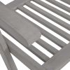 Patio Reclining Chairs 2 pcs Gray Solid Acacia Wood