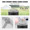 VEVOR Fire Pit Spark Screen Round 27", Reinforced Heavy Duty Steel Metal Cover, Outdoor Firepit Lid, Easy-Opening Top Screen Covers Round with Ring Ha
