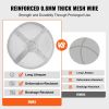 VEVOR Fire Pit Spark Screen Round 27", Reinforced Heavy Duty Steel Metal Cover, Outdoor Firepit Lid, Easy-Opening Top Screen Covers Round with Ring Ha