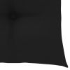 Patio Chairs with Black Cushions 4 pcs Solid Teak Wood