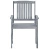 Patio Chairs 2 pcs Gray Solid Acacia Wood