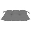 Patio Chairs with Gray Cushions 4 pcs Solid Teak Wood