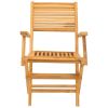 Folding Patio Chairs 2 pcs 21.7"x24.4"x35.4" Solid Wood Teak