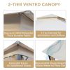 10X10FT Softtop Metal Gazebo with Mosquito Net&Sunshade Curtains,Sturdy Heavy Duty Double Roof Canopy,Galvanized Steel Design Outdoor Tent,Suitable fo