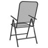 Folding Patio Chairs 4 pcs Expanded Metal Mesh Anthracite
