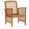 Patio Chairs 2 pcs Solid Acacia Wood