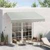 Outsunny 8' x 7' Patio Retractable Awning, Manual Exterior Sun Shade Deck Window Cover, Grey