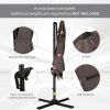 Outsunny 8FT Cantilever Patio Umbrella, Square Outdoor Offset Umbrella with 360¬∞ Rotation, Aluminum Hanging Umbrella with 3-Position Tilt, Crank & Cr