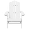 Patio Adirondack Chair with Table HDPE White