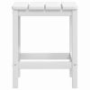 Patio Adirondack Chairs with Table HDPE White