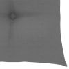 Patio Chairs with Gray Cushions 4 pcs Solid Teak Wood