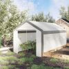 20' L x 10' W x 9' H Large Walk-in Greenhouse with Roll Up Door;  8 Closeable Windows;  & Weather PE Cover