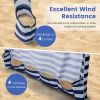 6 x 6 Feet Foldable Beach Cabana Tent with Carrying Bag and Detachable Sidewall