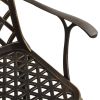 Patio Chairs 4 pcs Cast Aluminum Bronze