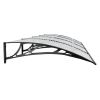 Door Canopy Black 137.8"x39.4" Polycarbonate