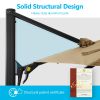 10 FT Cantilever Patio Umbrella with 360¬∞ Rotation & Tilt Adjustment, Square Outdoor Offset Umbrella with Aluminum Pole without base- Khaki
