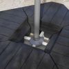 Outsunny 4 Piece Patio Cantilever Umbrella Base Weight Set, Outdoor Offset Umbrella Weights for Umbrella Stand, 132 lb. Capacity Water or 176 lb. Capa