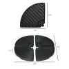 Outsunny HDPE Material Patio Umbrella Base Weights Sand Filled up to 150 Lb. for Any Offset Umbrella Base | 4-Piece, Water or Sand Filled, All-Weather