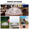 VEVOR Fire Pit Spark Screen Round 27", Reinforced Heavy Duty Steel Metal Cover, Outdoor Firepit Lid, Easy-Opening Top Screen Covers Round with Ring Ha