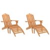 Patio Adirondack Chairs with Footrests 2 pcs Solid Wood Acacia