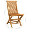 Patio Chairs with Anthracite Cushions 6 pcs Solid Teak Wood