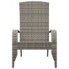Patio Adirondack Chair Gray Poly Rattan