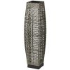 Outsunny Solar Floor Lamp, Outdoor Garden Lantern Pathway Light & Decorative Driveway Lighting with Auto On/Off LED Lights for Porch, Yard, Lawn, Cour