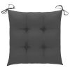 Patio Chairs with Anthracite Cushions 4 pcs Solid Teak Wood