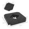 Outsunny 4 Piece Patio Cantilever Umbrella Base Weight Set, Outdoor Offset Umbrella Weights for Umbrella Stand, 132 lb. Capacity Water or 176 lb. Capa