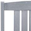 Patio Chairs 2 pcs Gray Solid Acacia Wood