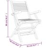 Folding Patio Chairs 2 pcs 21.7"x24.4"x35.4" Solid Wood Teak