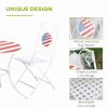 3 Piece Patio Bistro Set, Folding Outdoor Furniture with USA Mosaic Table and Chairs, Portable Metal Frames for 4th of July, Balcony, Backyard, Poolsi