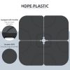 Outsunny 4 Pieces Cantilever Patio Umbrella Base Stand, Outdoor Offset Umbrella Weight Plates, 158 lb Capacity Sand or 60 Liter Capacity Water, Black