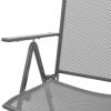 Stackable Patio Chairs 2 pcs Steel Gray