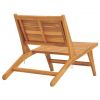Patio Chair with Footrest Solid Teak Wood