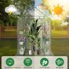 Walk in Greenhouse with 3 Tier 6 Shelves,2 More Bottom Shelves Reinforced Plant House,Steel Frame Growhouse/Green House for Outdoor,PVC Cover 143x73x1