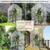 Walk in Greenhouse with 3 Tier 6 Shelves,2 More Bottom Shelves Reinforced Plant House,Steel Frame Growhouse/Green House for Outdoor,PVC Cover 143x73x1