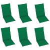 Patio Reclining Chairs 6 pcs with Cushions Solid Acacia Wood