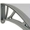 Door Canopy Gray 118.1"x31.5" Polycarbonate