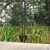 Outsunny Garden Fence, 4 Pack Steel Fence Panels, 11.4' L x 43" H, Rust-Resistant Animal Barrier Decorative Border Flower Edging for Yard, Landscape,