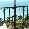 Outsunny Patio Umbrella Holder with Adjustable Clamps, Umbrella Deck Mount Bracket for Railing, Balcony, Fences, Patio Umbrella Stand for Market Umbre